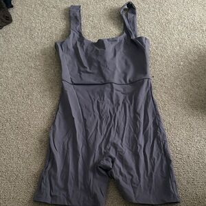 Gray Sleeveless Romper